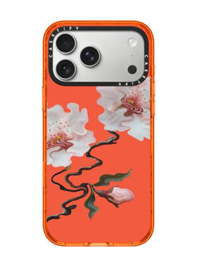 现货CASETiFY橙色樱花对影适用苹果iPhone17 pro max磁吸手机壳16/15/14创意潮流13小众轻奢全包防摔保护套12