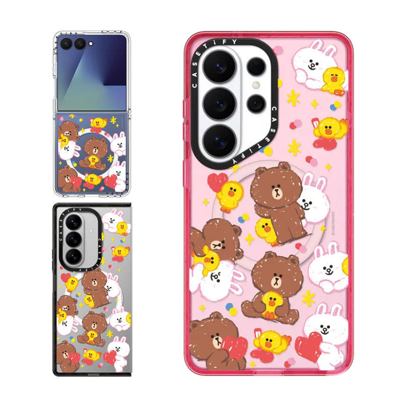 现货CASETiFY联名LINE FRIENDS每日心动适用三星S25/S26 Ultra手机壳Z Flip 7/Z Fold 6可爱童趣限量款保护套