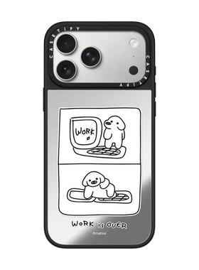 现货CASETiFY工作结束了可爱狗狗插画matsui适用于苹果iPhone17 Pro Max磁吸手机壳16/15/14趣味卡通13保护套