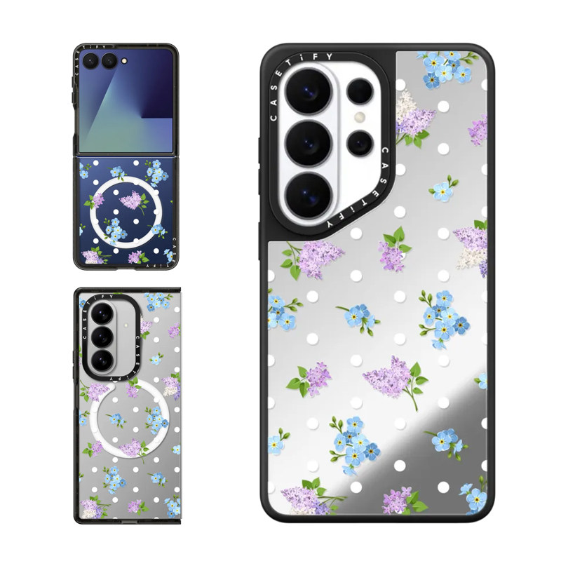 CASETiFY蓝色花园圆点春天手机壳