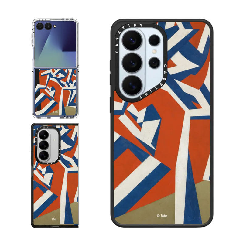 现货CASETiFY联名Tate泰特美术馆泥浴适用三星S25/S26 Ultra手机壳Z Flip 7/Z Fold 6几何漩涡艺术保护套S24+