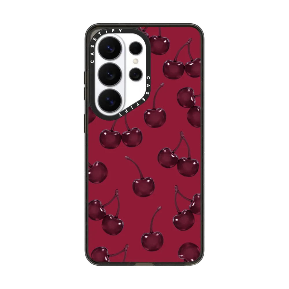 CASETiFY黑樱桃果冻酒红手机壳