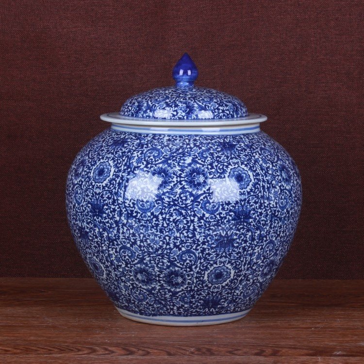 家用米缸陶瓷带盖米桶坛子防潮防虫密封20斤储物缸高温环保青花瓷,橡塑材料及制品,工业陶瓷,淘宝优惠券,粉丝福利购,淘宝优惠卷