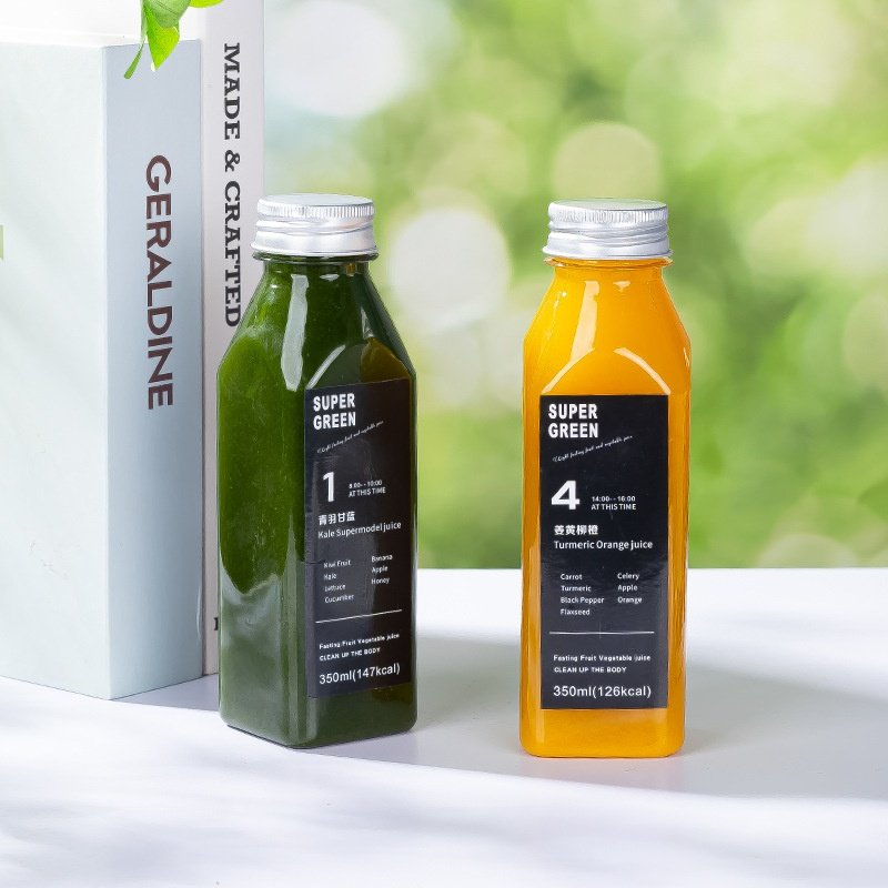 柳橙轻断食塑料瓶莓莓加厚奶茶杯方形塑料瓶350ml外卖打包空瓶子,包装,塑料瓶,淘宝优惠券,粉丝福利购,淘宝优惠卷