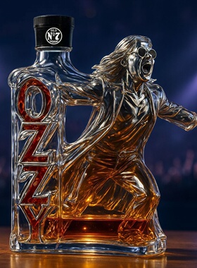 跨境新品Ozzy Osbourne Memorial 奥兹·奥斯本纪念威士忌酒瓶