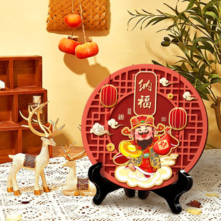 纳福寓意好桌面摆台2026新款喜庆寓意好电视柜摆画高级感创意摆件