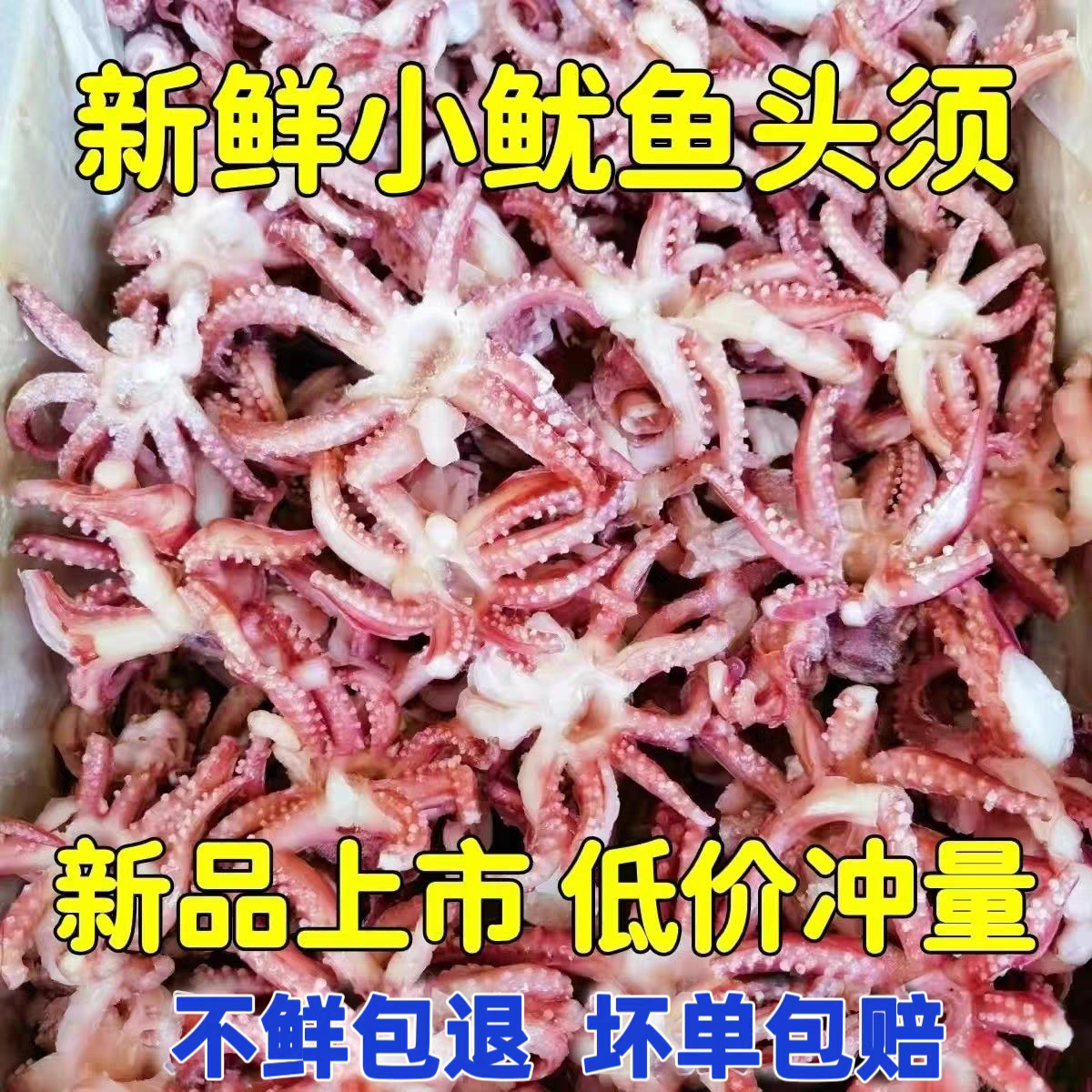 小鱿鱼须新鲜冷冻小八爪须三去鱿鱼头净重无冰衣烧烤炒菜火锅食材