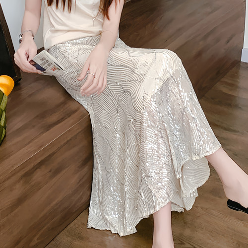 女哥闪闪的半身裙长裙包臀鱼尾裙