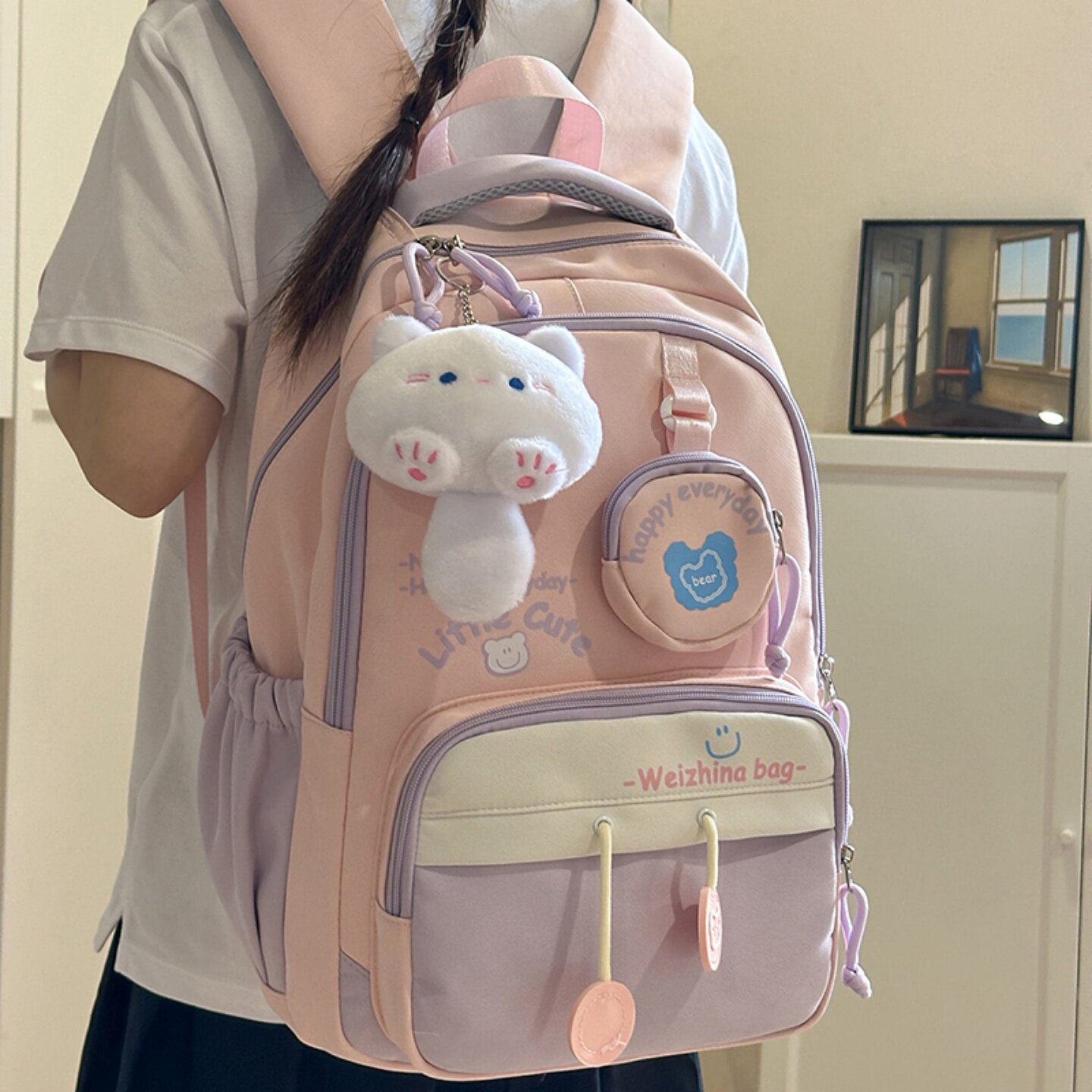书包女生小学生2026新款三到六年级背包轻便大容量减负护脊双肩包
