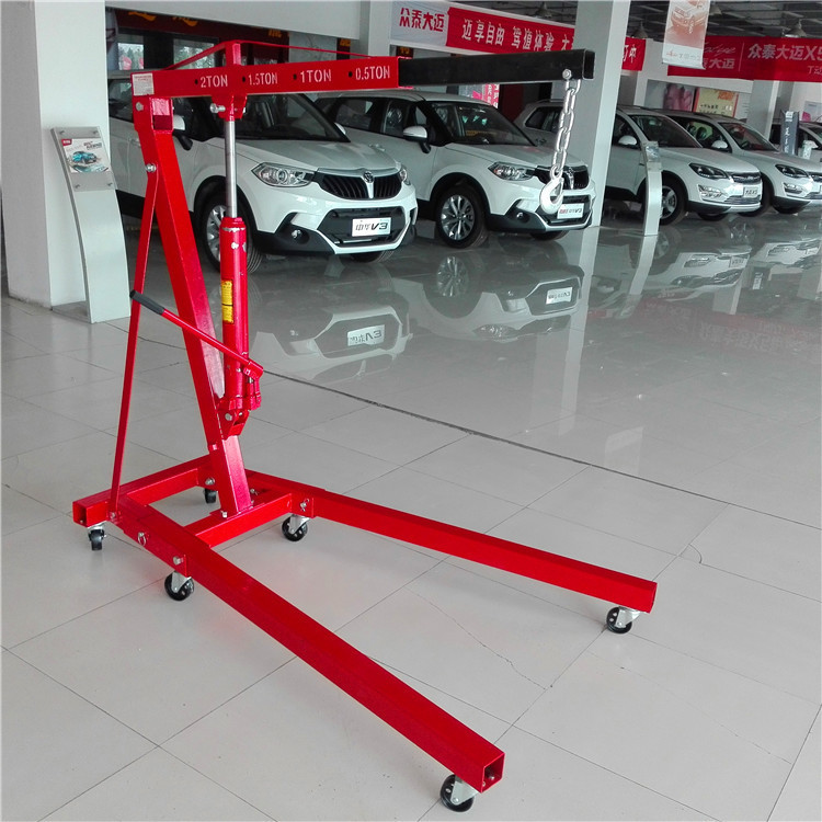 外销型 移动式手动液压小吊机 3吨 2t折叠式手动液压单臂小吊机