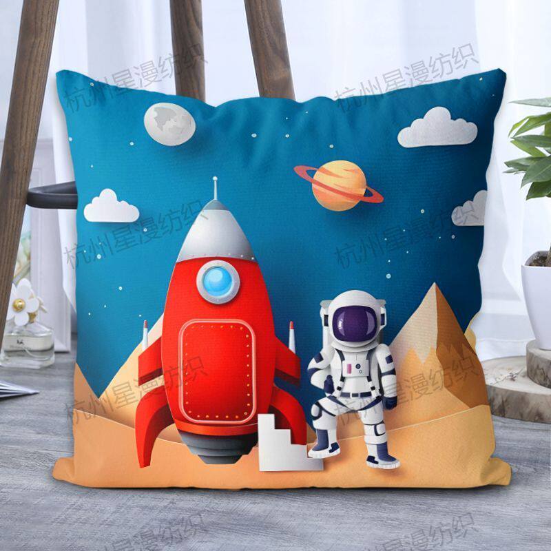 卡通宇航员抱枕太空人玩偶枕头定制儿童学生生日礼物卧室午睡靠垫
