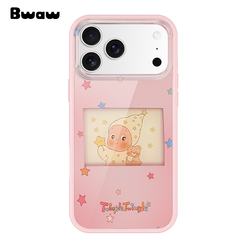 可爱卡通晕染相框星星人适用苹果