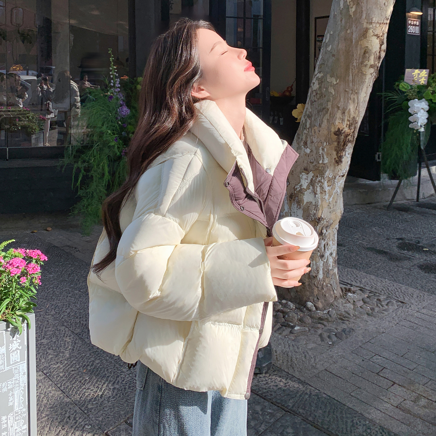 鹅绒服时尚羽绒服面包服保暖外套