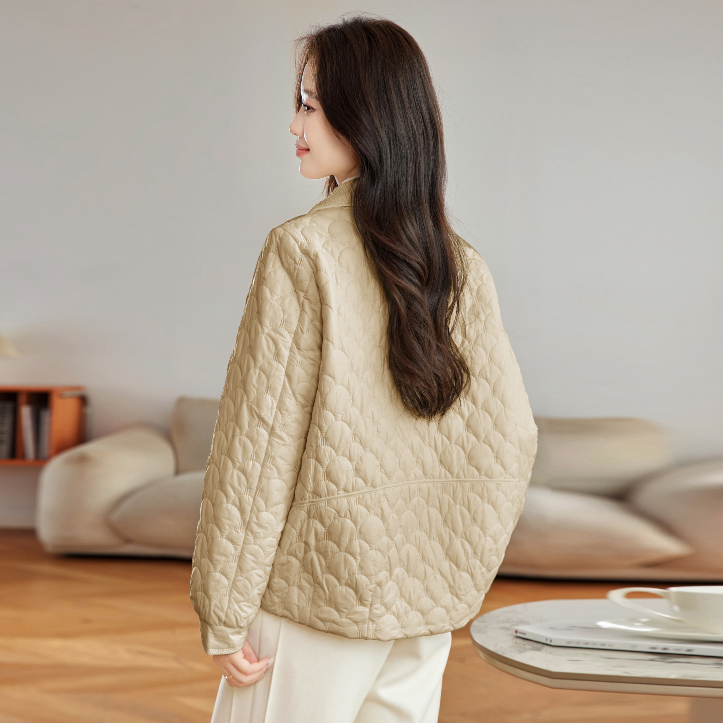 假两件棉衣时尚宽松羽绒棉服外套