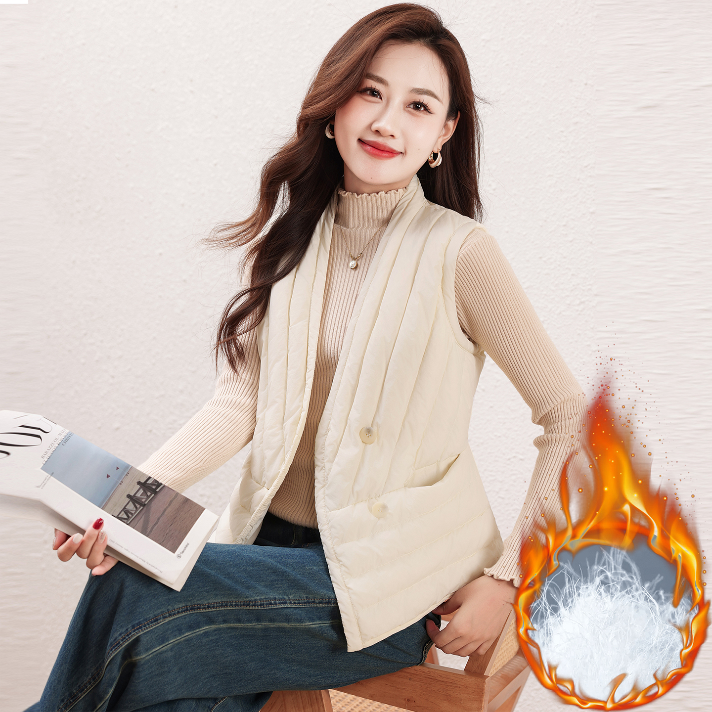 羽绒马甲女款2025新款今年流行爆