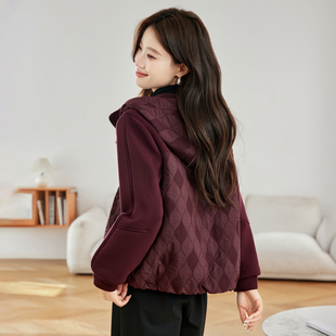 菱格夹棉厚外套女2025新款 初冬棉服 秋冬棉衣妈妈棉袄女士巨好看