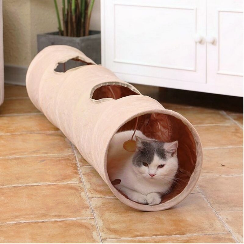 猫咪玩具隧道滚地龙迷宫可折叠拼接猫窝帐篷宠物用品四季款式包邮