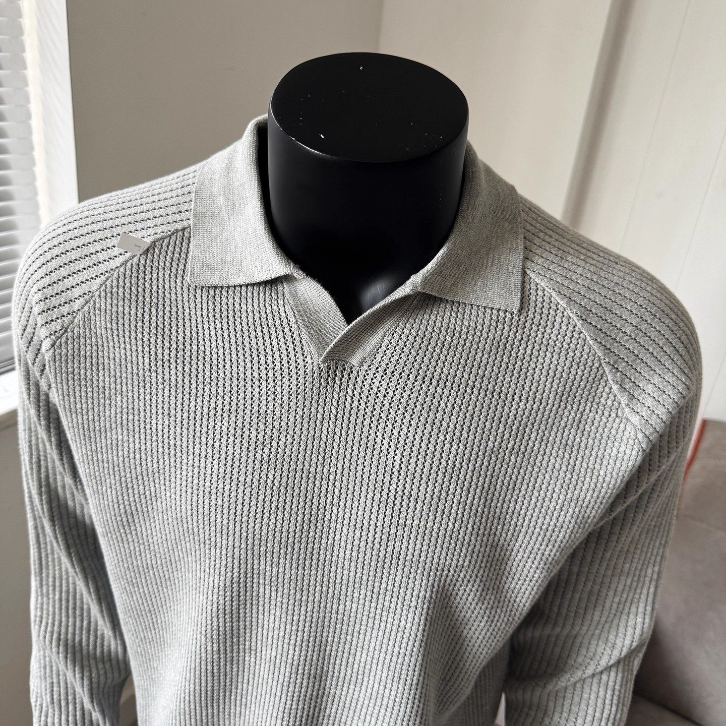 ZIQQO~品味卓然！老钱风海鸥领针织POLO衫男秋季纯棉薄款长袖毛衣