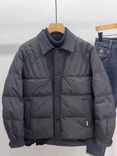 ZIQQO~时尚不单调！冬季翻领工装外套男士潮流拼接假两件保暖棉衣