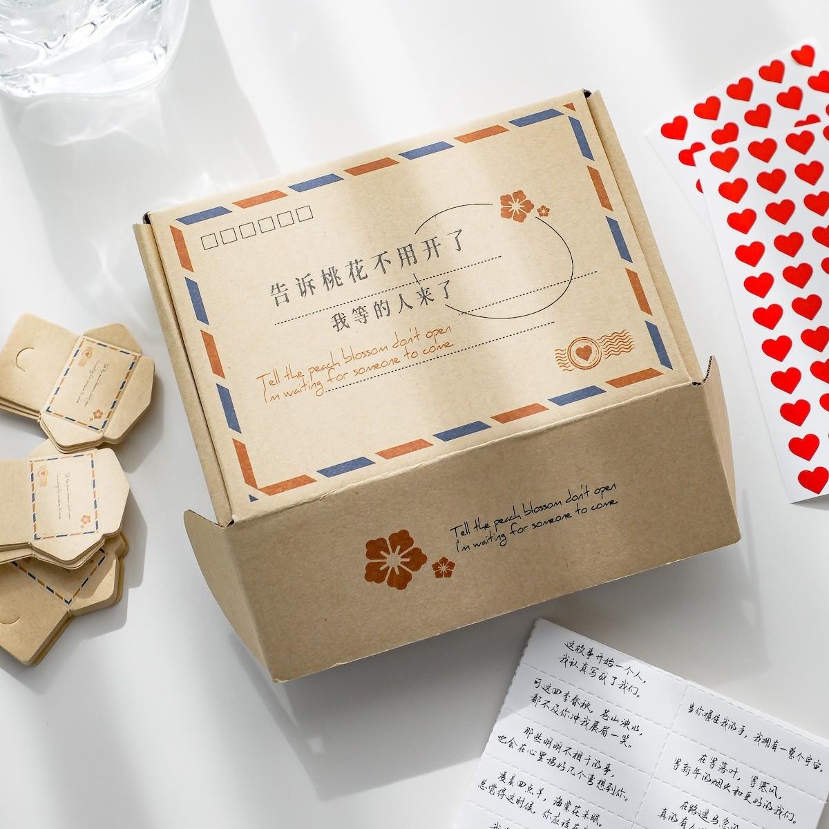 浪漫迷你爱心信封99封情书小纸条 手工diy礼盒情人告白送礼男女生