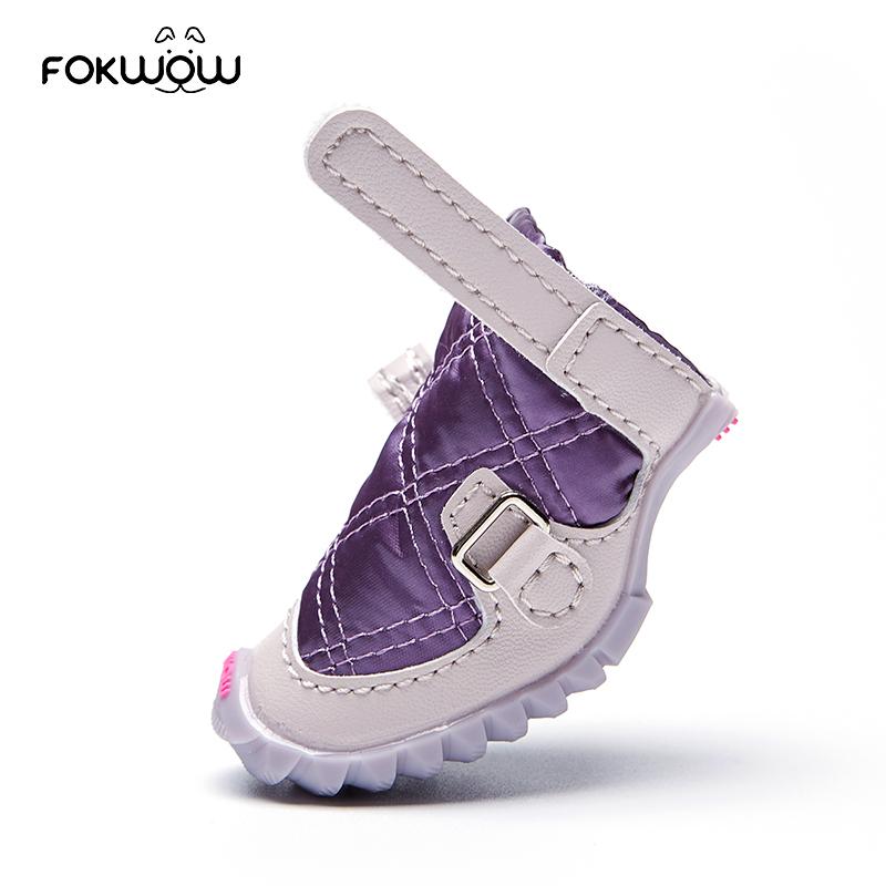 fokwow狗鞋冬季加绒保暖防水鞋子