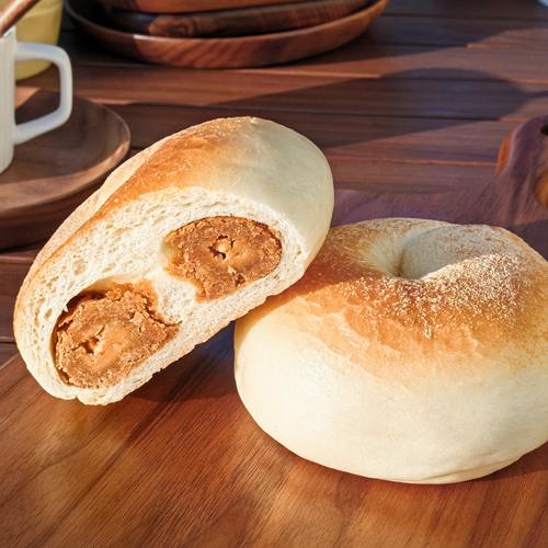 美农厨房花生豆乳贝果面包