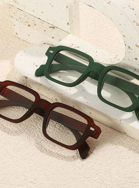 跨境新款磨砂框三色铆钉方框老花镜日韩风文艺范老人阅读镜