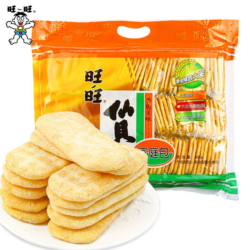 旺旺仙贝400g雪饼大米饼饼干休闲膨化零食小吃春游零食小吃图片