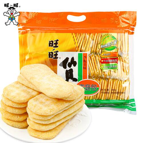 旺旺仙贝400g雪饼大米饼饼干休闲膨化零食小吃春游零食小吃