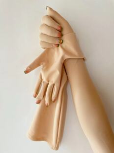 二次元kigurumi 动漫Cosplay长手套带水钻美甲片