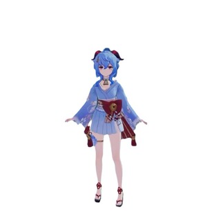 原神甘雨新皮肤cos假发 蓝色渐变 仿真头皮 漫展用厂家直销