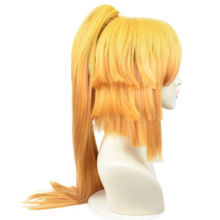 我妻善逸鸣柱 性转鬼灭之刃cosplay 长发善逸动漫精美cos假发批发