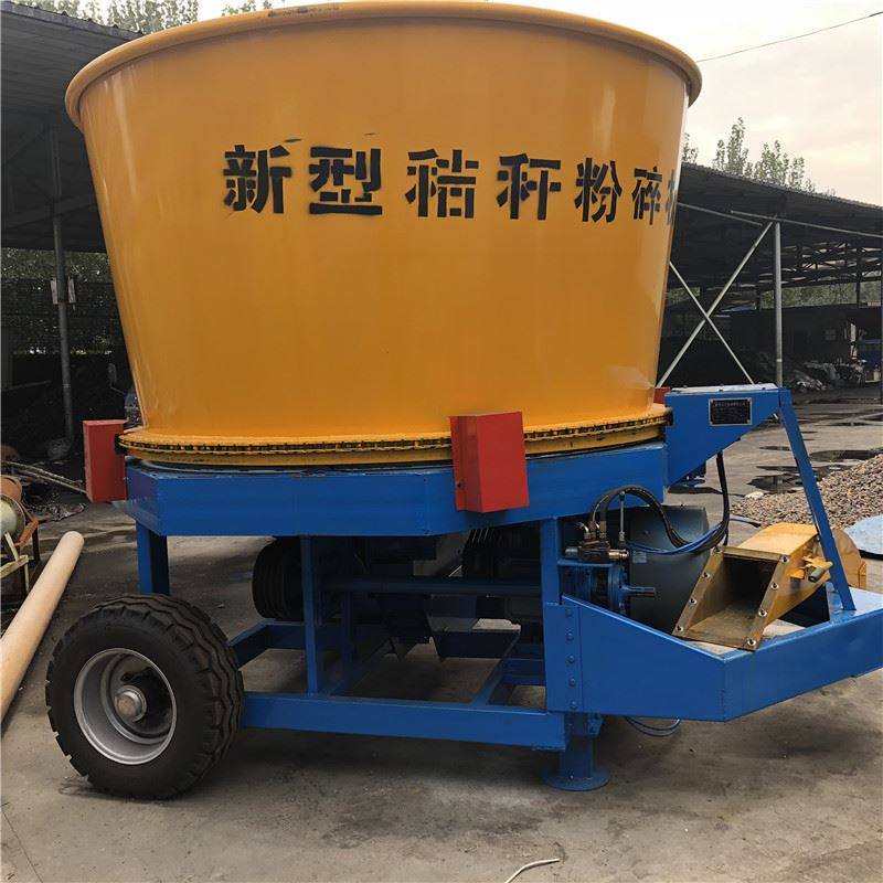 内蒙古牛羊草料加工设备全自动圆盘粉碎机秸秆草捆进料方便破碎机