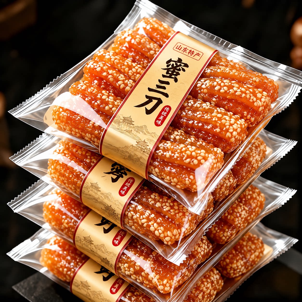 老字号！山东特产蜜三刀老式传统手工制作官方旗舰店糕点健康零食