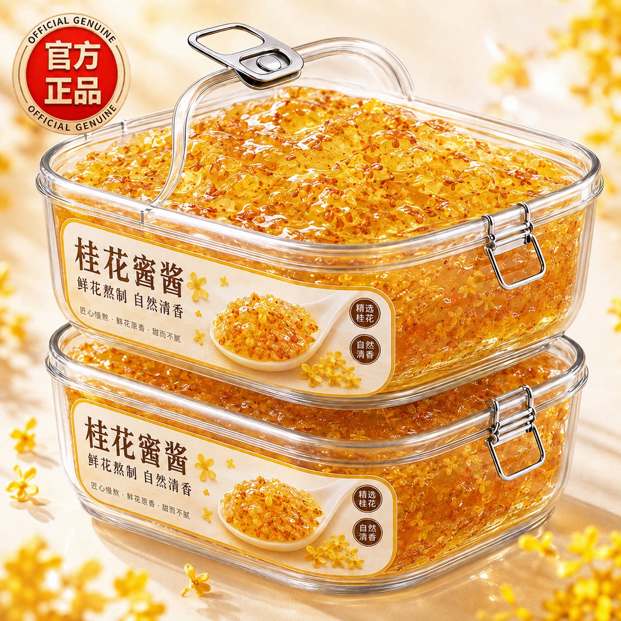 老字号！正宗天然无添加桂花酱官方旗舰店烘焙专用蜂蜜桂花糖蜜图片