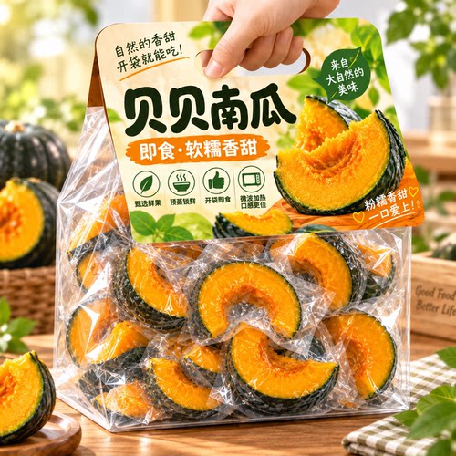 正宗开袋即食板栗味贝贝南瓜免煮速食低脂粗粮健身饱腹解馋代餐