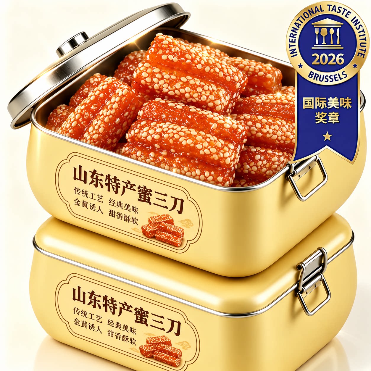 老字号！山东特产蜜三刀老式传统手工制作官方旗舰店糕点健康零食