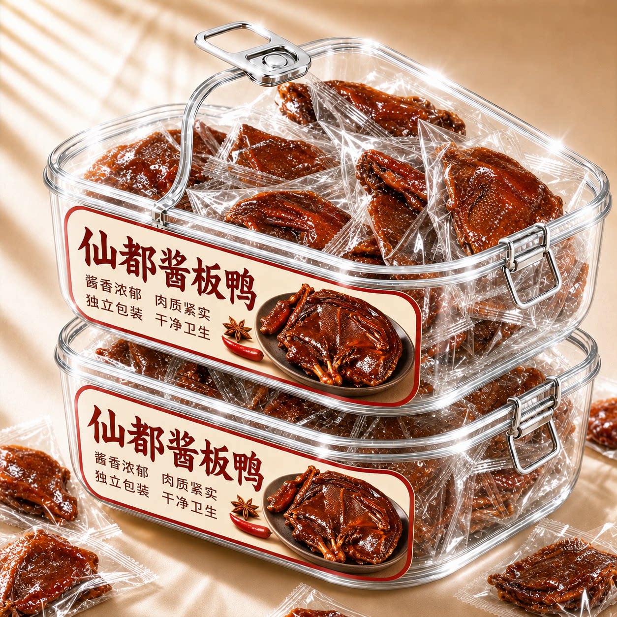 老字号！仙都酱板鸭官方旗舰店湖南常德特产香辣手撕鸭开袋即食图片