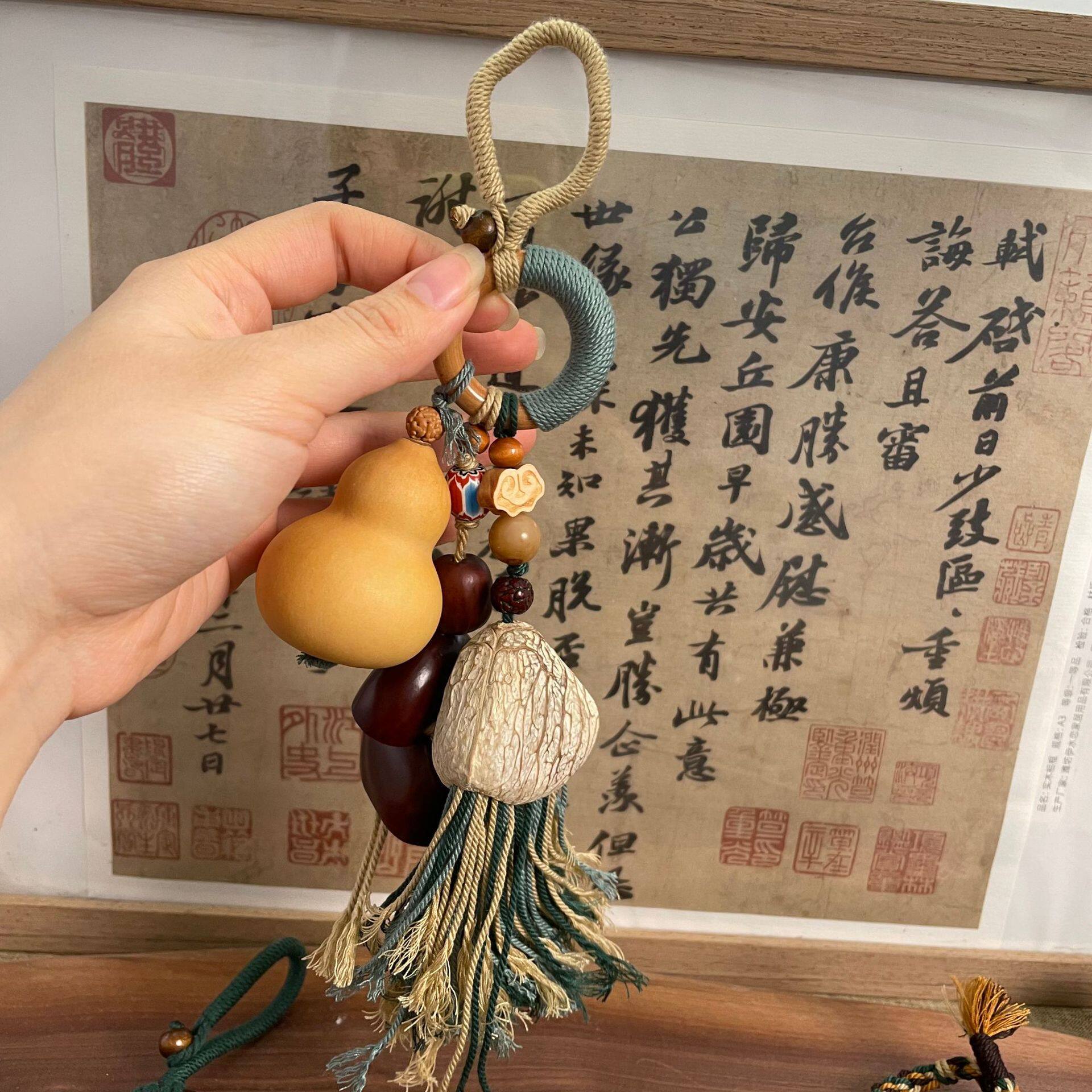 新中式天然菩提子满愿钥匙扣