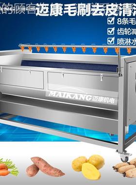 现货供应多社会姜毛辊清洗机 功能VZI姜疙皮瘩去机清 白姜洗设备
