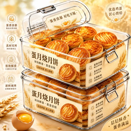 正宗蛋月烧中秋月饼糕点休闲零食