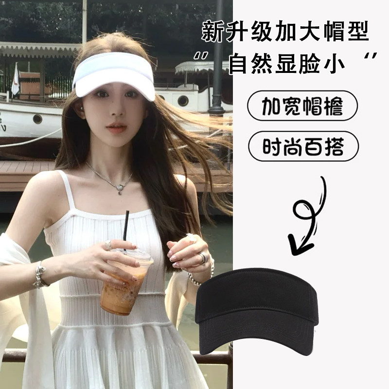 夏季防晒透气棉质空顶运动帽