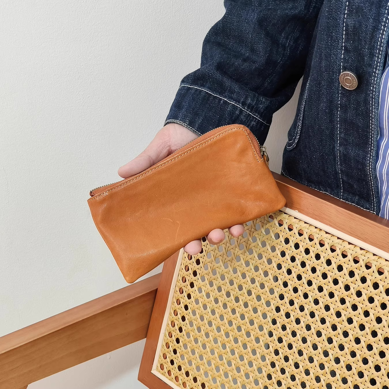 植鞣头层牛皮质感长款钱包便携男女拉链零钱包卡包柔软皮革小钱夹,箱包皮具/热销女包/男包,钱包,淘宝优惠券,粉丝福利购,淘宝优惠卷