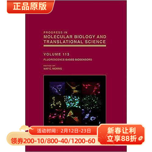 现货 英文原版 基于荧光的生物传感器：从概念到应用（第 113 卷）Fluorescence-Based Biosensors:From Concepts 9780123869326