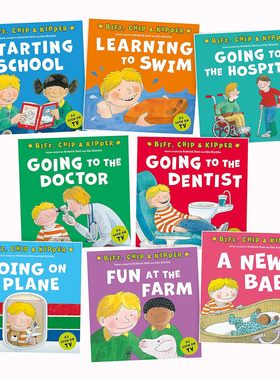【现货】英文原版 牛津阅读树分级阅读绘本8册生活体验套装 First Experiences with Biff, Chip & Kipper 儿童读物 9780192785848