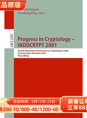 现货 Progress in Cryptology - Indocrypt 2001: Second International Conference on Cryp 9783540430100