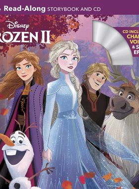 现货 英文原版 Read-Along：冰雪奇缘2故事合集(配CD) Frozen 2 艾莎 安娜 独立阅读配CD 9781368042802