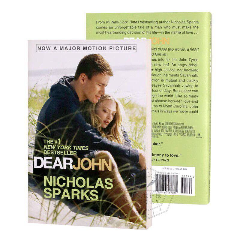 分手信 英文原版 Dear John 美系纯爱小说 畅销天王尼古拉斯·斯帕克思著 改编同名电影 当代文学小说 浪漫爱情 平装 进口书