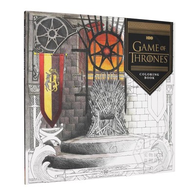 权利的游戏涂色书 英文原版 HBO's Game of Thrones Coloring Book Chronicle Books 冰与火之歌 艺术绘画涂色书 平装 进口书