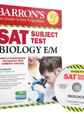 SAT生物学学科测试（含CD） 英文原版 Barron's SAT Subject Test Biology E/M with CD-ROM Barrons Educational Series 平装